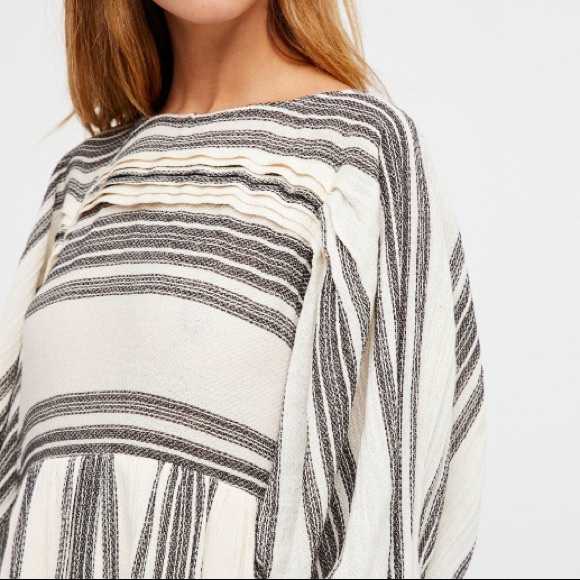 Lily Dolman Striped Wide Sleeve Boho Dress - Picture 4 of 4